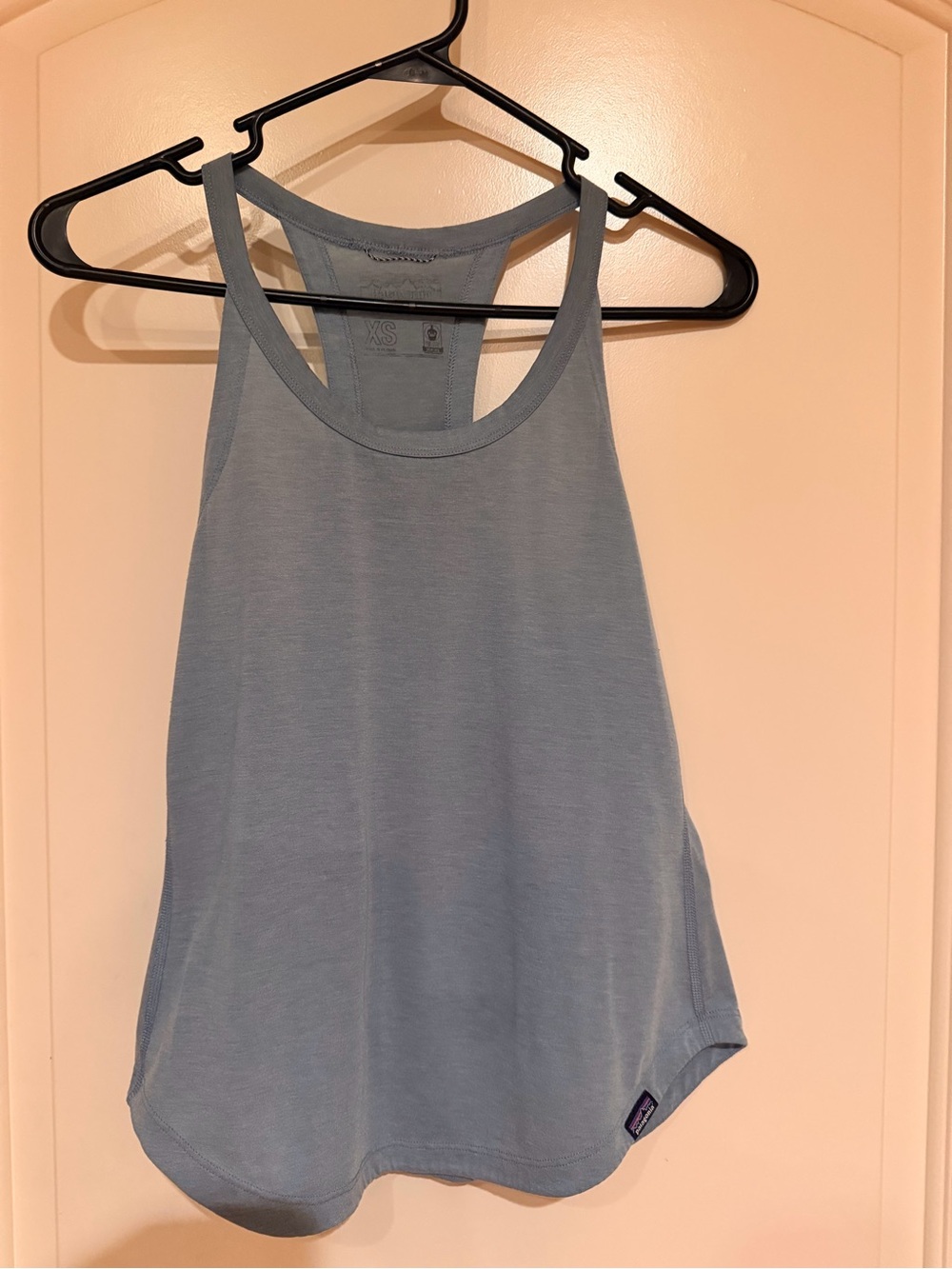 Patagonia Light Blue Racerback Tank Top Capilene Cool trail size XS good